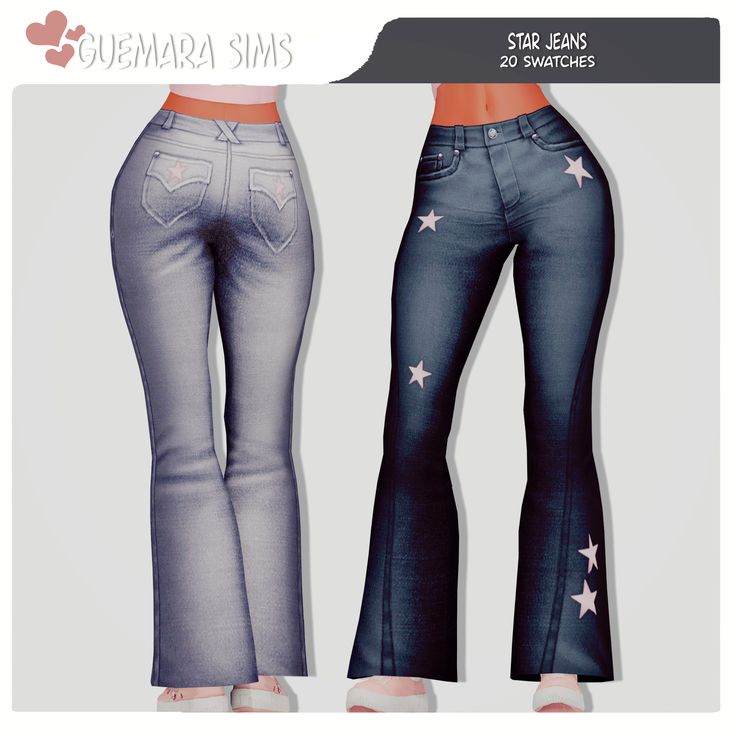 the jeans are designed to look like they have stars on them