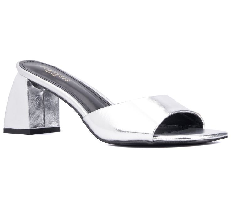 Provide a fashion-forward finish to your look with these sleek slides charmed with airy open toes and artistic architectural heels. From Torgeis. Open Toe, Fashion Forward, Fashion Shoes, Slides, Sleek, Sandals, Heels