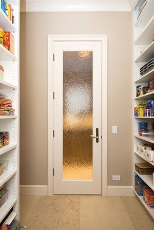 the pantry is clean and ready to be used as a storage area for various items