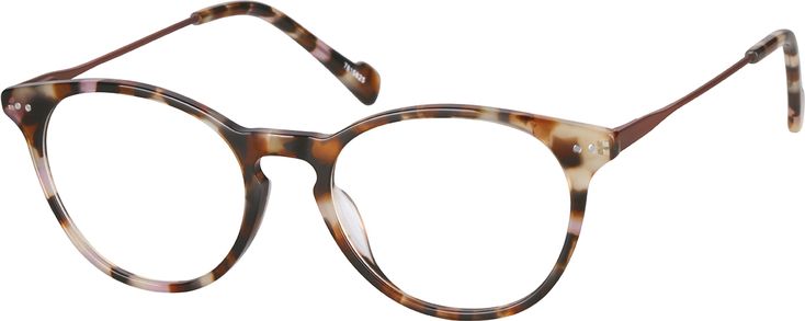 Discover refined elegance with this medium round frame meticulously crafted from mixed materials featuring a full-rim design that seamlessly blends classic beauty with modern sophistication. This frame includes spring hinges a universal bridge fit and a lightweight construction for exceptional comfort and ease of wear making it suitable for everyday use by both men and women. Exuding a timeless and classic vibe it is perfect for those with square or diamond face shapes adding a touch of vintage Tortoise Shell Glasses Women, Zenni Optical Glasses, Stylish Glasses For Women, Optical Glasses Women, Glasses For Oval Faces, Tortoiseshell Glasses, Glasses For Your Face Shape, Round Prescription Glasses, Tortoise Shell Glasses