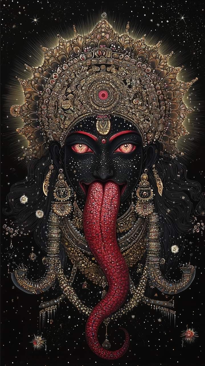 Kali Picture, Kali Mantra, Indian Goddess Kali, Mother Kali, Kali Mata, Kali Ma, Shakti Goddess, Esoteric Art, Shri Ram Photo