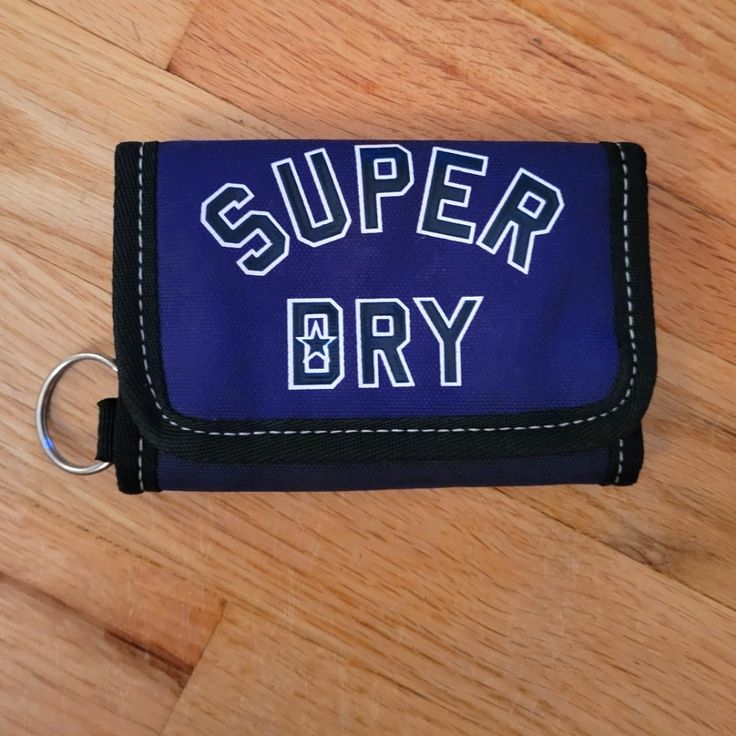 Superdry Wallet With Velcro Closure, Coin And Cc Card Compartments Functional Blue Wallets For Daily Use, Blue Functional Wallet With Card Slots, Functional Blue Wallet With Card Slots, Functional Blue Wallets With Card Slots, Superdry Bags, Cc Card, Men's Wallet, Wallets, Coin