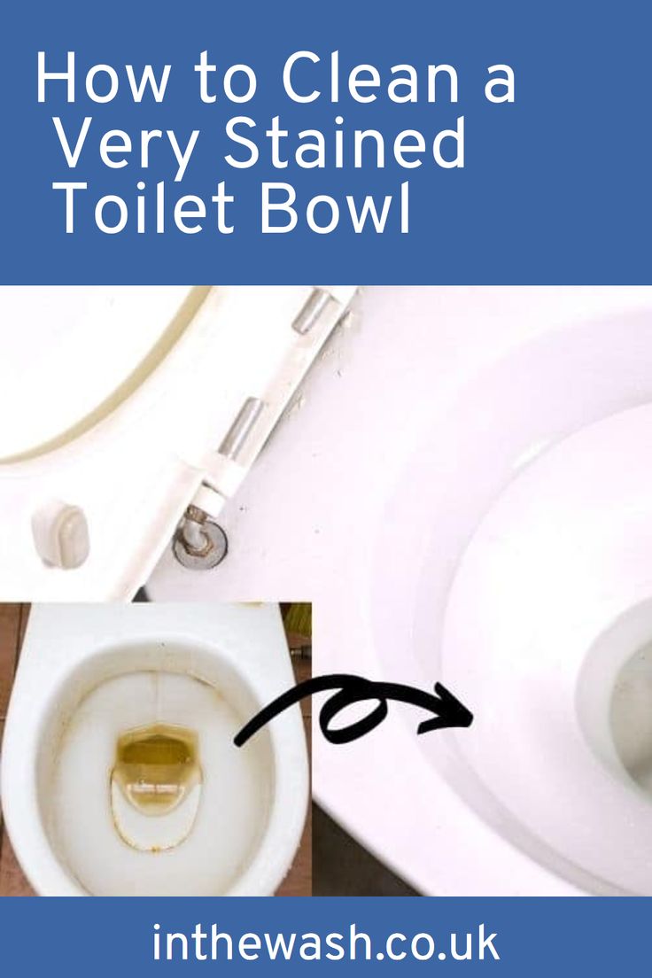 how to clean a very stained toilet bowl