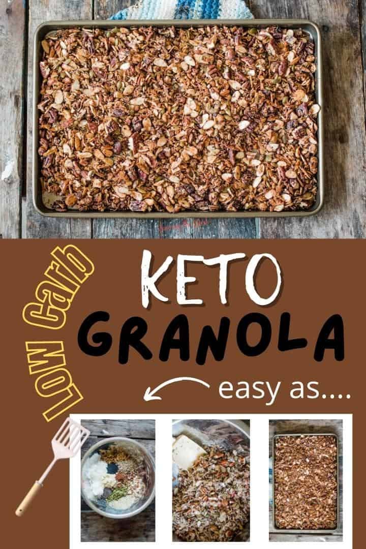 the recipe for keto granola is shown