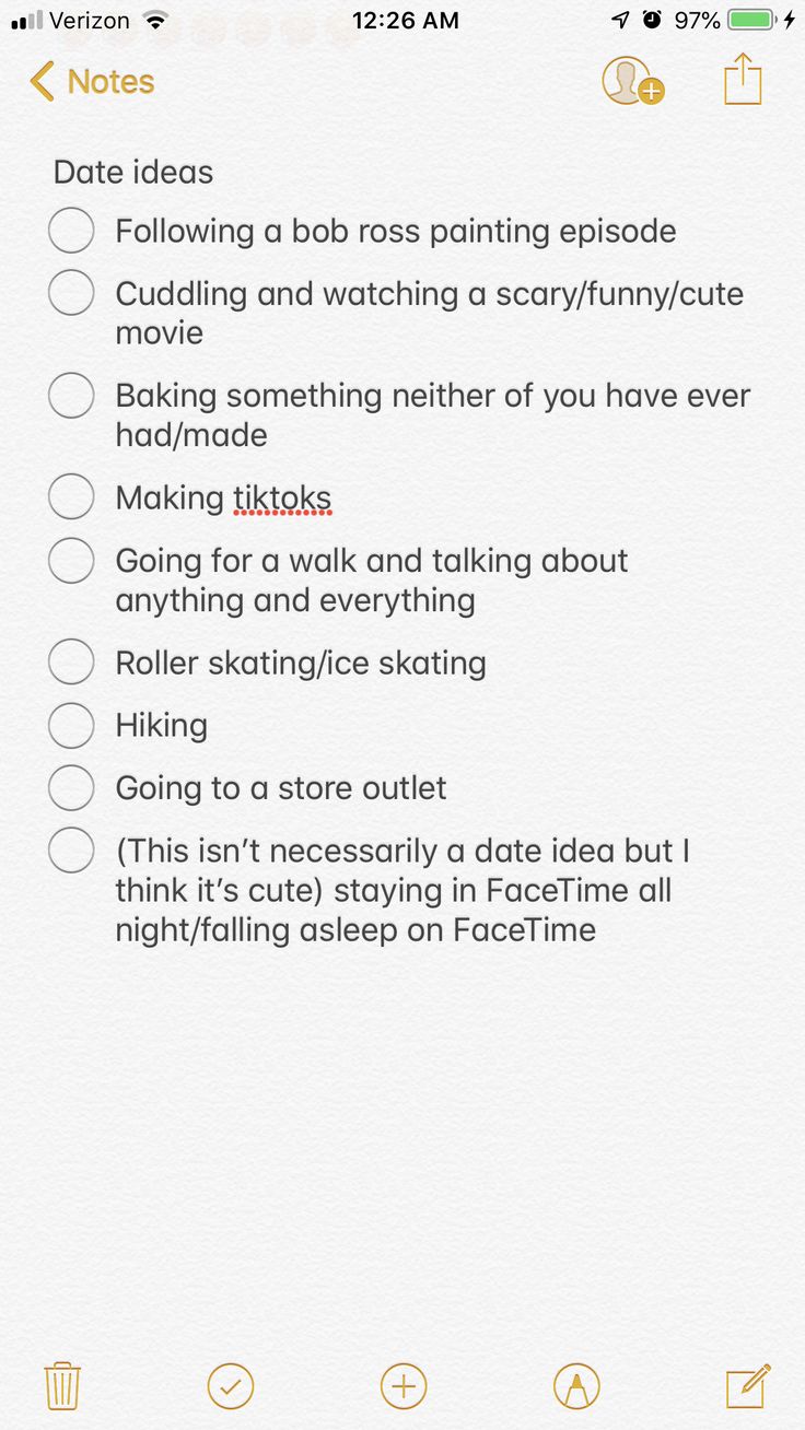 a list with the text on it that says date ideas