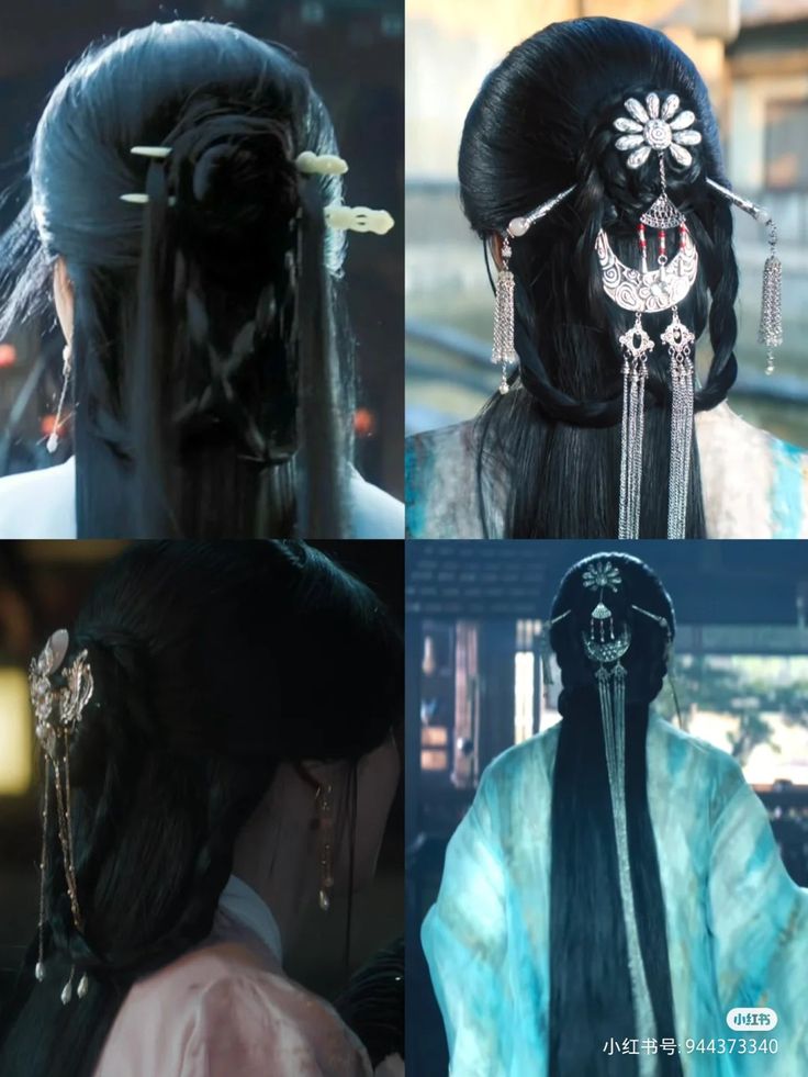 Chinese Hairstyle Traditional, Chinese Jewelry Traditional, Chinese Traditional Hairstyles, Traditional Chinese Hairstyle, Trendy Curtain Bangs, Hanfu Hairstyles, Traditional Hairstyle, Chinese Hair Accessories, Chinese Hairstyle