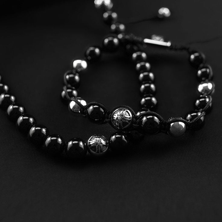 A perfect pair of necklace and bracelet set featuring premium Black Onyx Gemstones. This set is subtle enough to be your everyday necklace and bracelet, but will complete your most luxurious outfit with those beautiful, handset black onyx gemstones and pave´ CZ beads in stainless steel. Included: Necklace + Bracelet Black Onyx Disk Beads, 8mm Properties: Truth, Strength, Positive Thinking Necklace Length: 32 inches Bracelet Size: Macrame Adjustable String Premium Gift Box Packaging Included Necklace And Bracelet Set, Everyday Necklace, Necklace And Bracelet, Onyx Bead, Bracelet Black, Premium Gift, Necklace Length, Necklace Bracelet, Bracelet Sizes