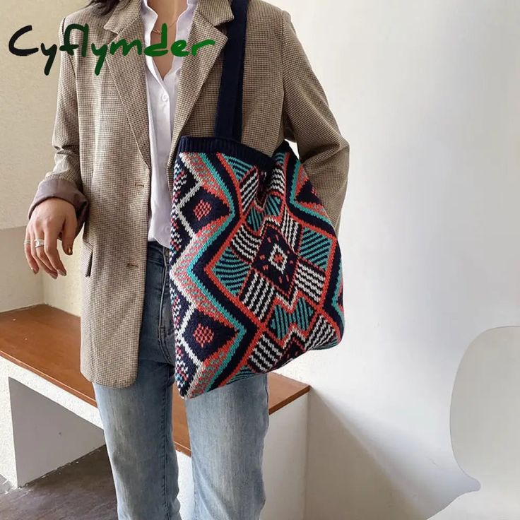 Size:35(L)*38(H)cm(please allow 0-1cm in size deviation) [23y 6m 27d] Bohemian Style Bag, Overalls Plus Size, Crochet Shoulder Bags, Soft Crochet, Instagram Dress, Bohemian Bags, Bohemian Pattern, Bohemian Colors, Bag Cover