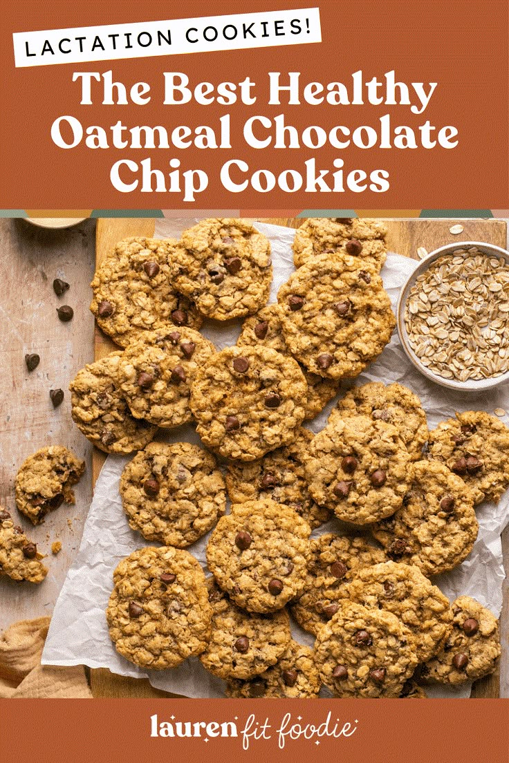 Whether you're looking for the most delicious nutrient-dense lactation cookie or just an easy chocolate chip oatmeal cookie recipe, these are for you! These cookies are thick, chewy, and perfect for boosting your milk supply! They're easy to make, ready in just 25 minutes (no chill time required!) and made with simple ingredients! Oatmeal Lactation Balls, Homemade Lactation Cookies, Brewers Yeast Cookies, Diy Lactation Cookies, Lactation Oatmeal Bites, Oatmeal Cookies For Breastfeeding, Lactation Brownies From Scratch, Oatmeal Lactation Cookies, Easy Lactation Cookies