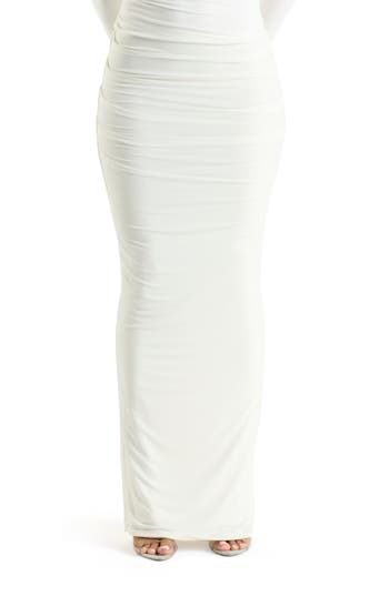 From the brand that delivers the compression you want with the comfort you need comes a shapely, sultry maxi skirt you'll wear on repeat. 46" length (size Medium) Lined Pull-on style 95% viscose, 5% spandex Hand wash, line dry Imported Spring High Waist Elastane Maxi Skirt, High Waist Ruched Stretch Maxi Skirt, Ruched High Waist Maxi Skirt, Fitted Elastane Pencil Maxi Skirt, Stretch Maxi Skirt For Night Out, Chic White Stretch Maxi Skirt, Long Stretch Elastane Skirt, Stretch Elastane Long Skirt, Fitted Maxi Skirt In Elastane