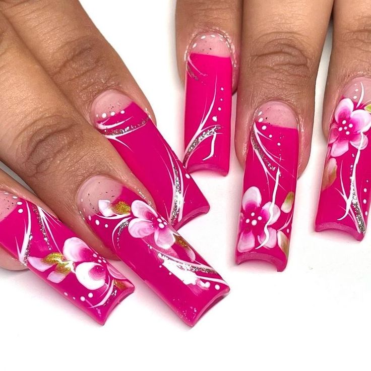 2000s Nail Inspiration, Summer 2000s Nails, 2000s Summer Nails, 2000s Nails Acrylic Y2k, Red 90s Nails, Oldies Nails, 90s Nails Acrylic, Early 2000 Nails, 2000s Nail Art