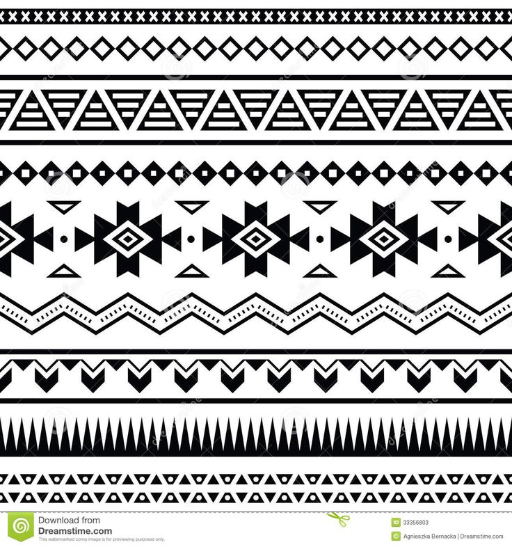 Mexican Border Design, Geometric Pattern Tattoo, Aztec Ornament, Aztec Motifs, Tato Mandala, Deco Surf, Border Patterns, Navajo Print, Mexican Pattern