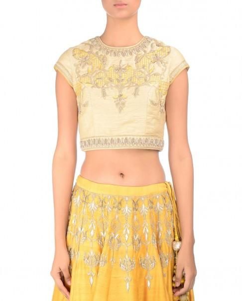 Yellow Gotta Patti Lehenga Set Gotta Patti Lehenga, Gotta Patti Work, Gota Patti Work, Yellow Lehenga, Curated Outfit, Anita Dongre, Gotta Patti, Add Sleeves, Embroidery Materials