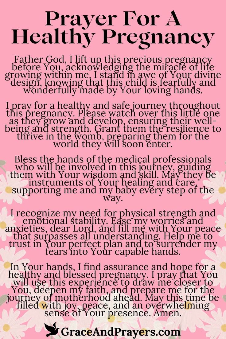 a prayer for a healthy pregnancy