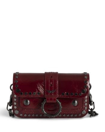 Zadig & Voltaire Kate Wallet Creased Patent Studded Leather Bag, Sustainable Leather, Studded Bag, Studded Leather, Zadig And Voltaire, Wallet Bag, Kate Moss, Leather Items, Metal Chain