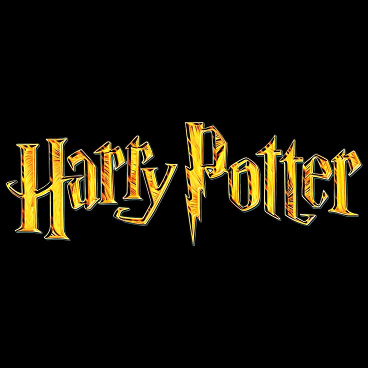 the logo for harry potter on a black background