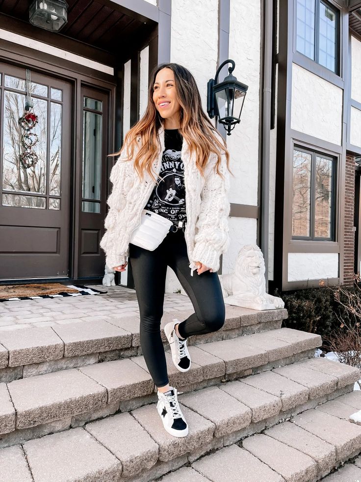 Women’s Outfits With High Top Sneakers, Sparkly Sneakers Outfit, White Hightops Outfit Casual, Vintage Havana Sneakers Outfit Ideas, Vintage Havana High Top Sneakers Outfit, Leggings With High Top Sneakers, Vintage Havana Sneakers Outfit Fall, Vintage Havana Outfit, High Top Tennis Shoes Outfit