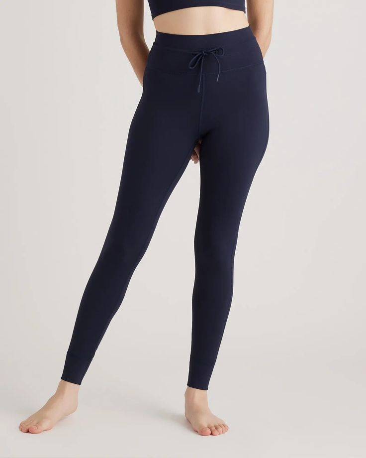 Ultra-Form Tie Waist High-Rise Legging Sporty Yoga Pants With 4-way Stretch And 5-inch Inseam, Sporty Recycled Polyester Yoga Pants, Athleisure Comfort Stretch Leggings, Compressive Sportswear Yoga Pants In Recycled Polyester, Casual Compression Yoga Pants In Recycled Polyester, Versatile Recycled Polyester Yoga Pants For Gym, Versatile Recycled Polyester Yoga Pants For Workout, Functional Activewear With 4-way Stretch, Moisture-wicking Elastane Leggings