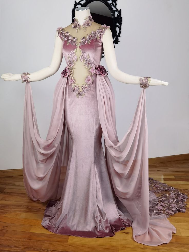 Persephone Wedding Dress, Persephone Wedding, Persephone Costume, Spring Goddess, Spring Court, Goddess Outfit, Goddess Gown, Fantasy Dresses, Goddess Dress