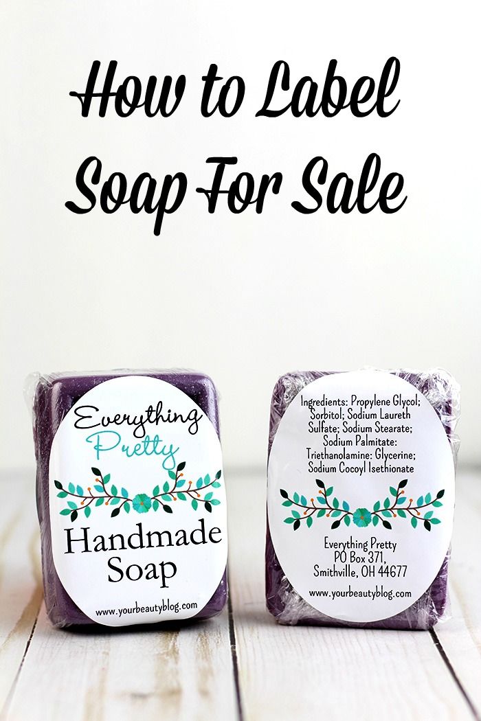 two soap bars with the words how to label soap for sale