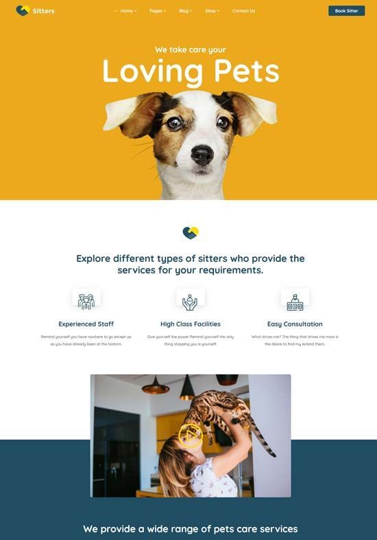 45 Best Animal Pet Website Templates Free & Premium - freshDesignweb Vet Website, Pet Websites, Dog Website, Ux Tips, Modern Design Trends, Dog School, Pet Hotel, Free Website Templates, Website Design Layout