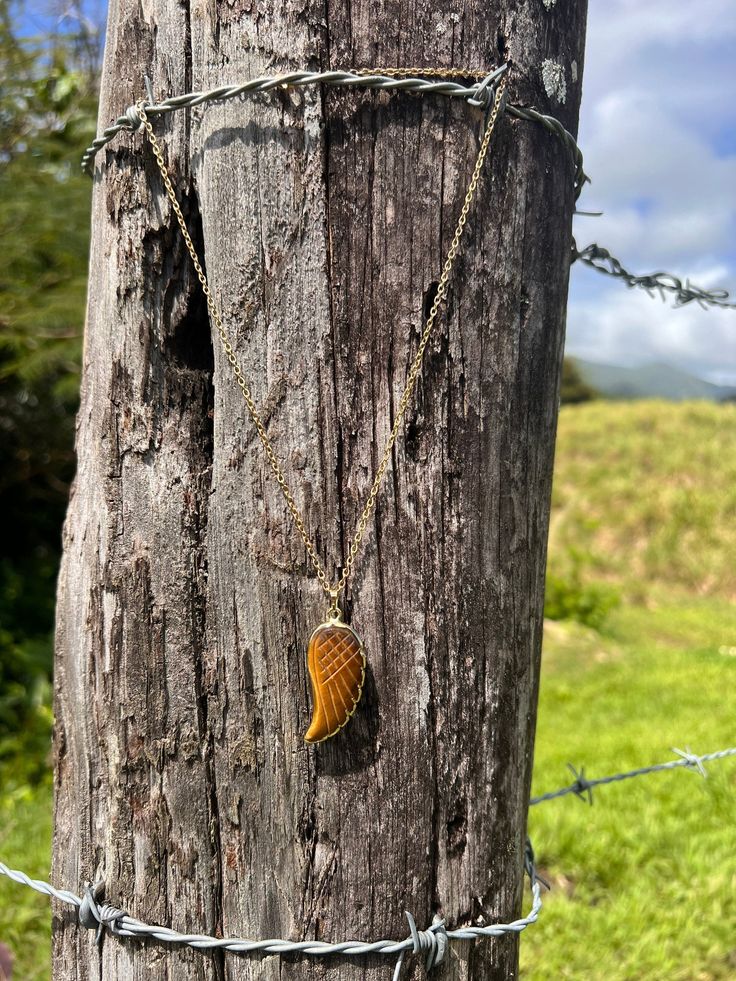 Our Tiger Eye Necklace is a wearable, healing talisman. Full of natural gemstones energies, it is the perfect piece to complement any outfit, with a natural, tropical and boho style to bring love, light, and healing into life. "I have all the courage and confidence I need to achieve my goals." Tiger Eye pendant, 17.32" x 2 mm stainless steel chain enameled in 14k gold. Tiger Eye Necklace, Tigers Eye Necklace, My Goals, Wing Necklace, Love Light, Eye Pendant, Eye Necklace, Life I, Steel Chain