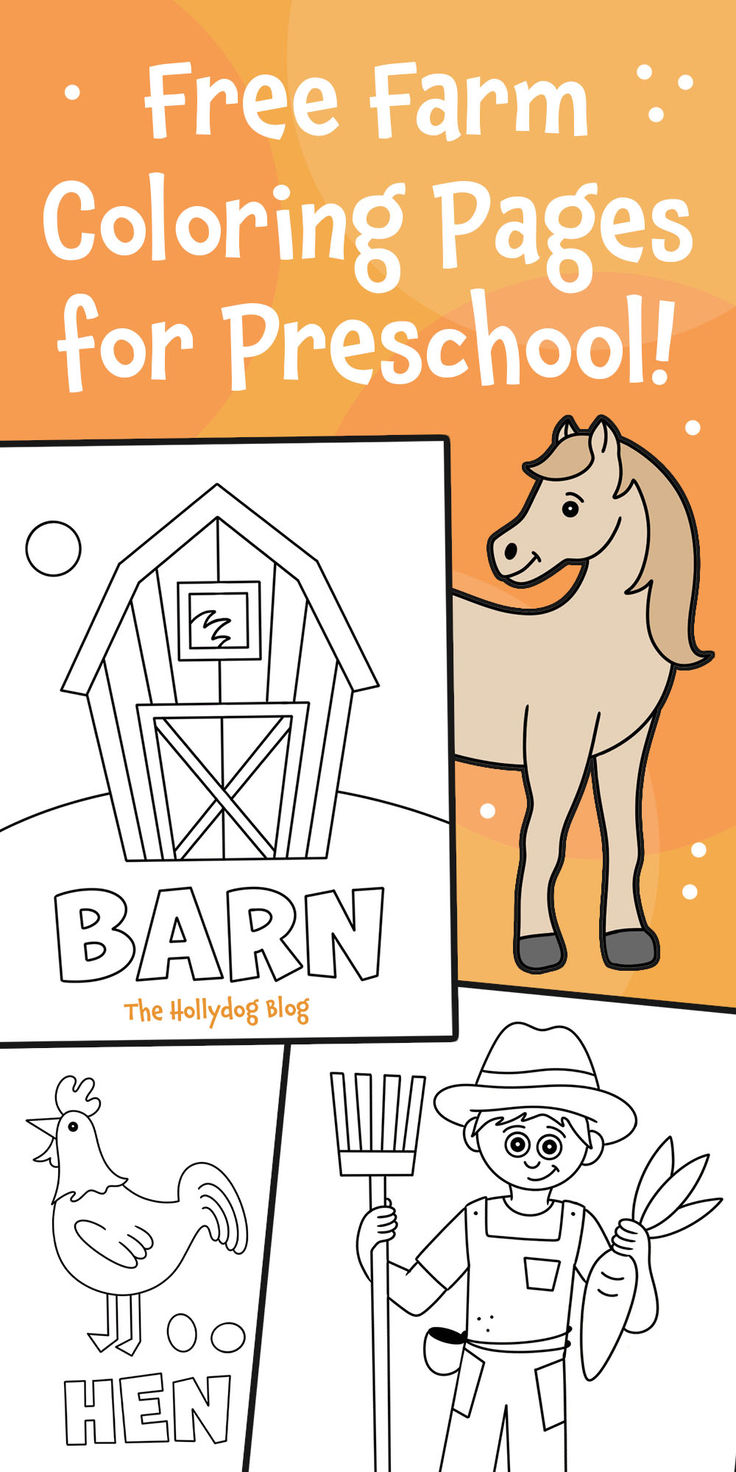 the farm coloring pages for preschool and older children are available to print or color on