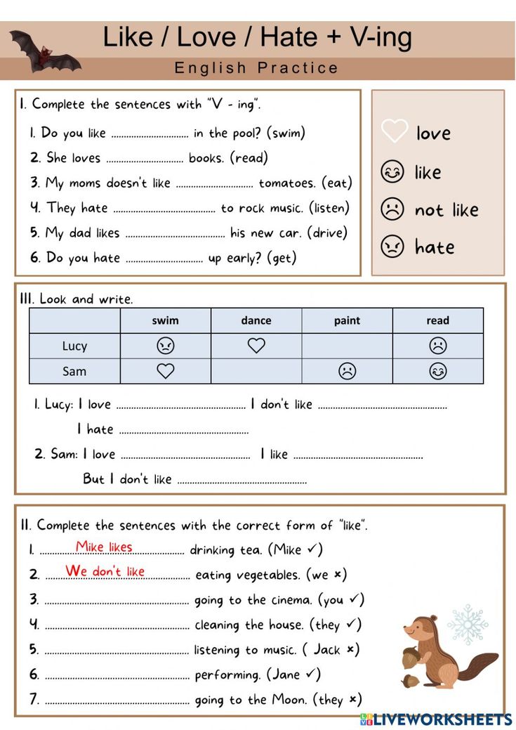 an english worksheet with words and pictures