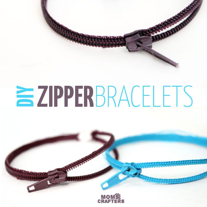 two different types of zipper bracelets on white background