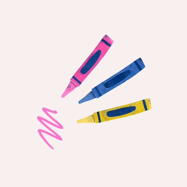 three pens and one eraser laying on top of each other