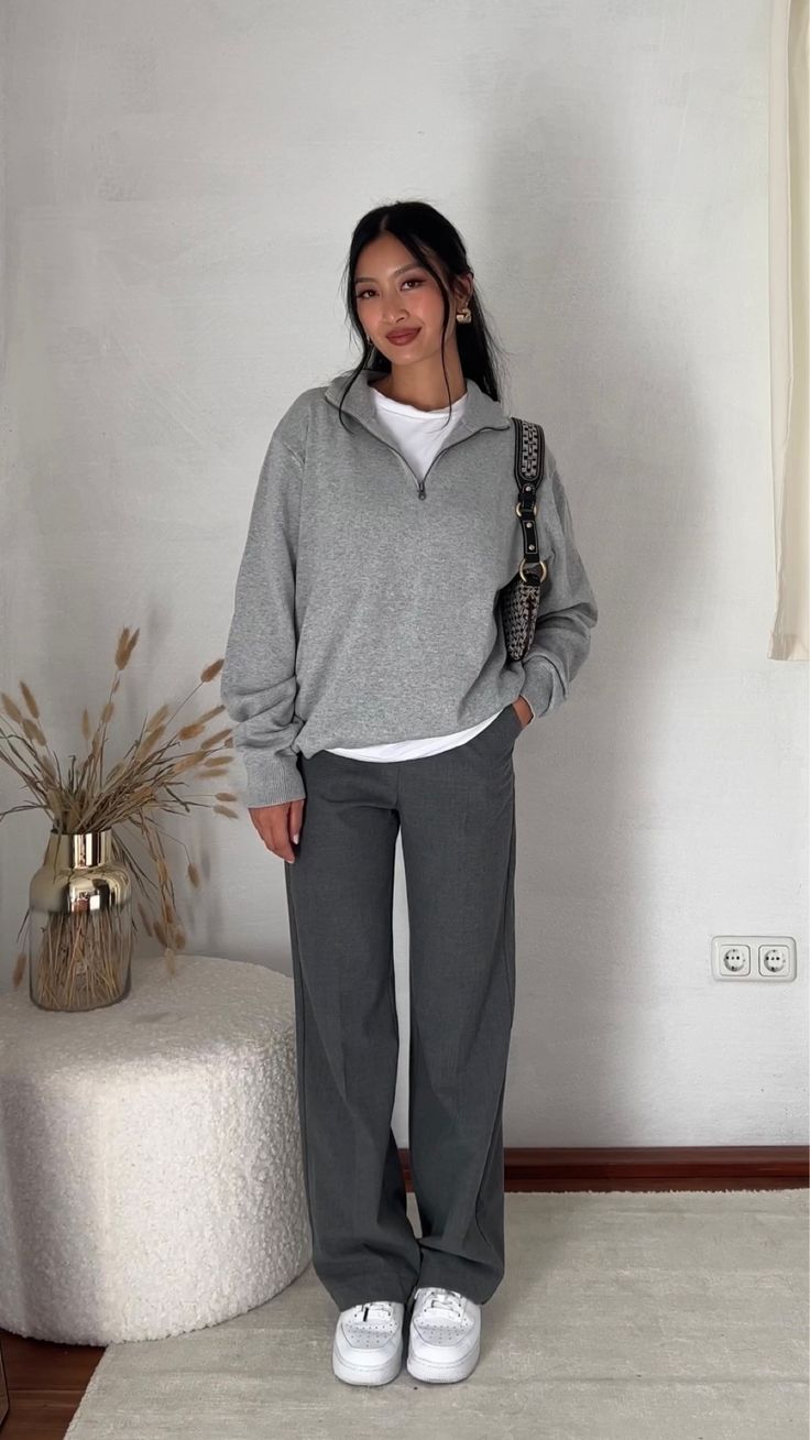 Fruit of the Loom Sweatshirt … curated on LTK Autumn Business Outfits Women, Work Outfits Women Sweater, Casual Outfit With Dress Pants, Nyc Work Outfit Business Casual, Casual Elegant Outfits Autumn, Autumn Winter Work Outfits, Comfort Chic Outfit, Hostess Work Outfit, Slacks Dressy Outfit