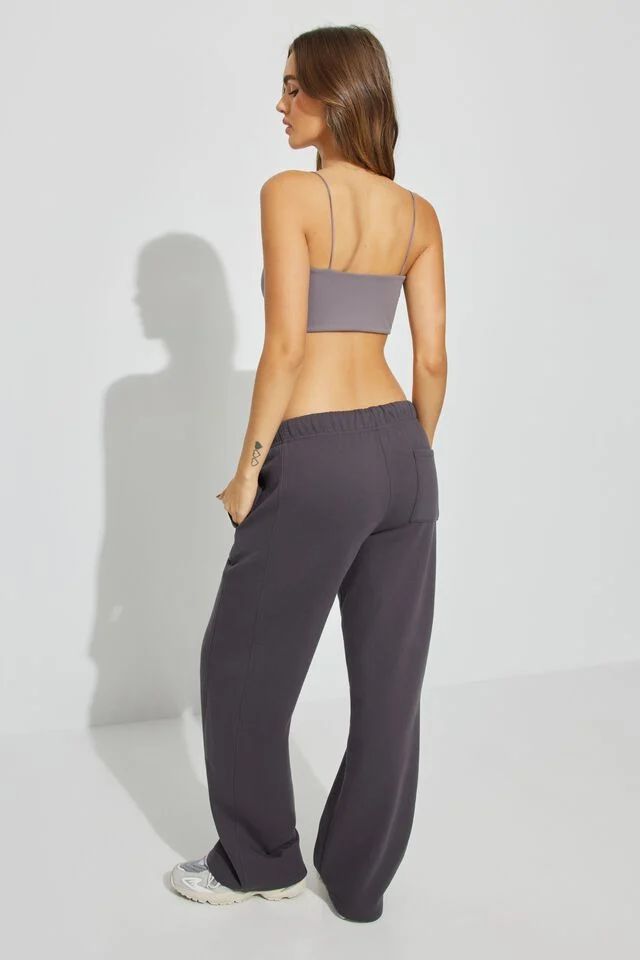 Straight Leg Panel Sweatpants, Forged Iron Grey Loose Fit Drawstring Sweatpants For Lounging, Loosely Fitted Sweatpants With Drawstring For Loungewear, Solid Color Drawstring Sweatpants For Lounging, Solid Sweats With Drawstring For Lounging, Solid Color Sweats With Drawstring For Lounging, Gray Activewear With Side Pockets For Loungewear, Wide Leg Joggers With Drawstring For Lounging, Gray Loungewear Activewear With Side Pockets, Sportswear Sweatpants With Pockets For Lounging