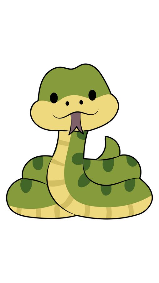 a cartoon snake with its tongue out