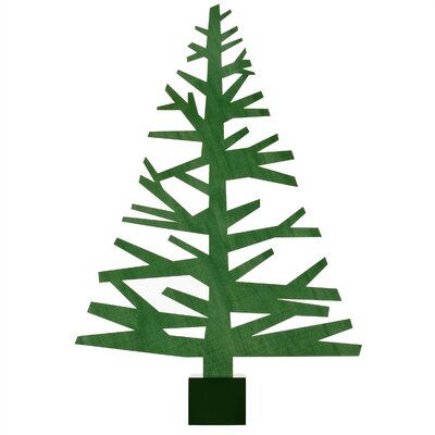 a paper cut out of a green christmas tree