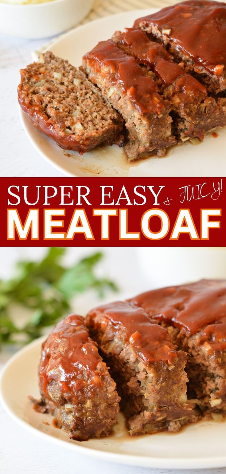 a sliced meatloaf on a plate. 1 Pound Meatloaf Recipe, Small Meatloaf Recipe, One Pound Meatloaf Recipe, Moist Meatloaf Recipes, Juicy Meatloaf, Ground Beef Meatloaf, Beef Meatloaf Recipes, Tasty Meatloaf Recipe, Easy Meatloaf Recipe