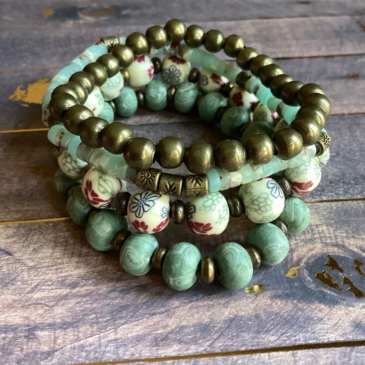 Bracelet Pictures, Beaded Bracelet Stack, Boho Bracelets Stack, Stacked Beaded Bracelets, Bracelets Stack, Multiple Bracelets, Stack Bracelet, Beads Bracelet Design, Stackable Bracelets