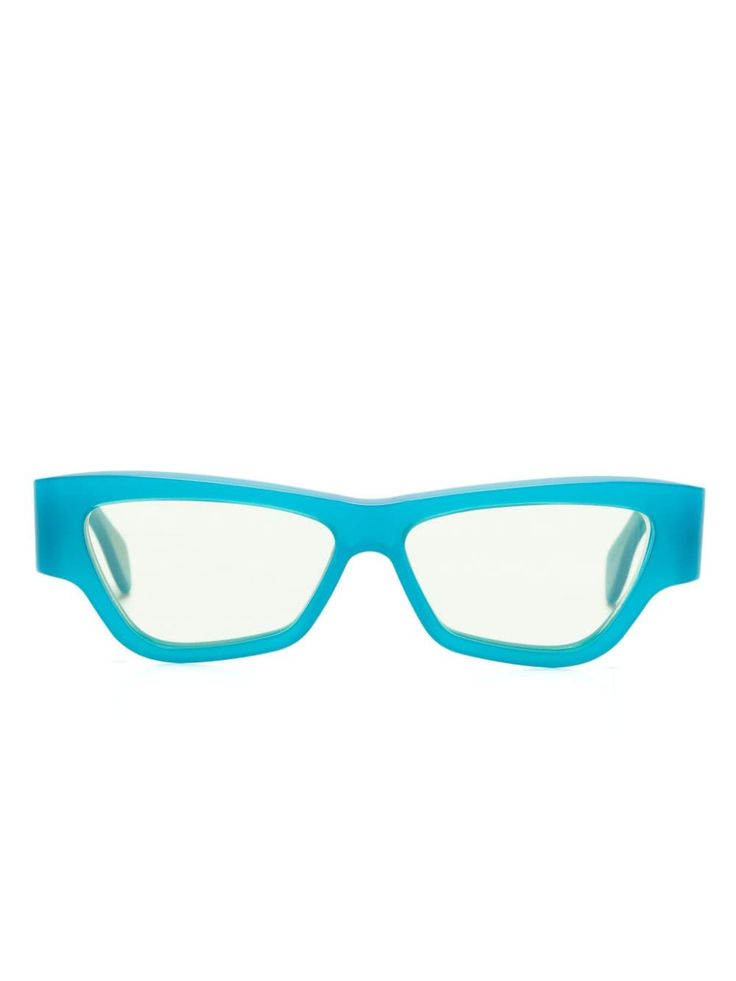 Retrosuperfuture Nameko Sunglasses Blue Gradient Lens Sunglasses In Acetate, Blue Acetate Sunglasses With Gradient Lenses, Blue Cat Eye Sunglasses With Glass Lenses, Modern Blue Cat-eye Sunglasses, Modern Blue Acetate Sunglasses, Versace Sneakers, Lens Logo, Aviator Watch, Balenciaga Track