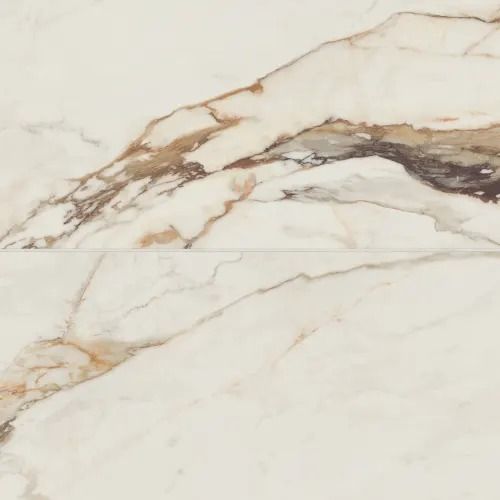 the marble is white and brown in color