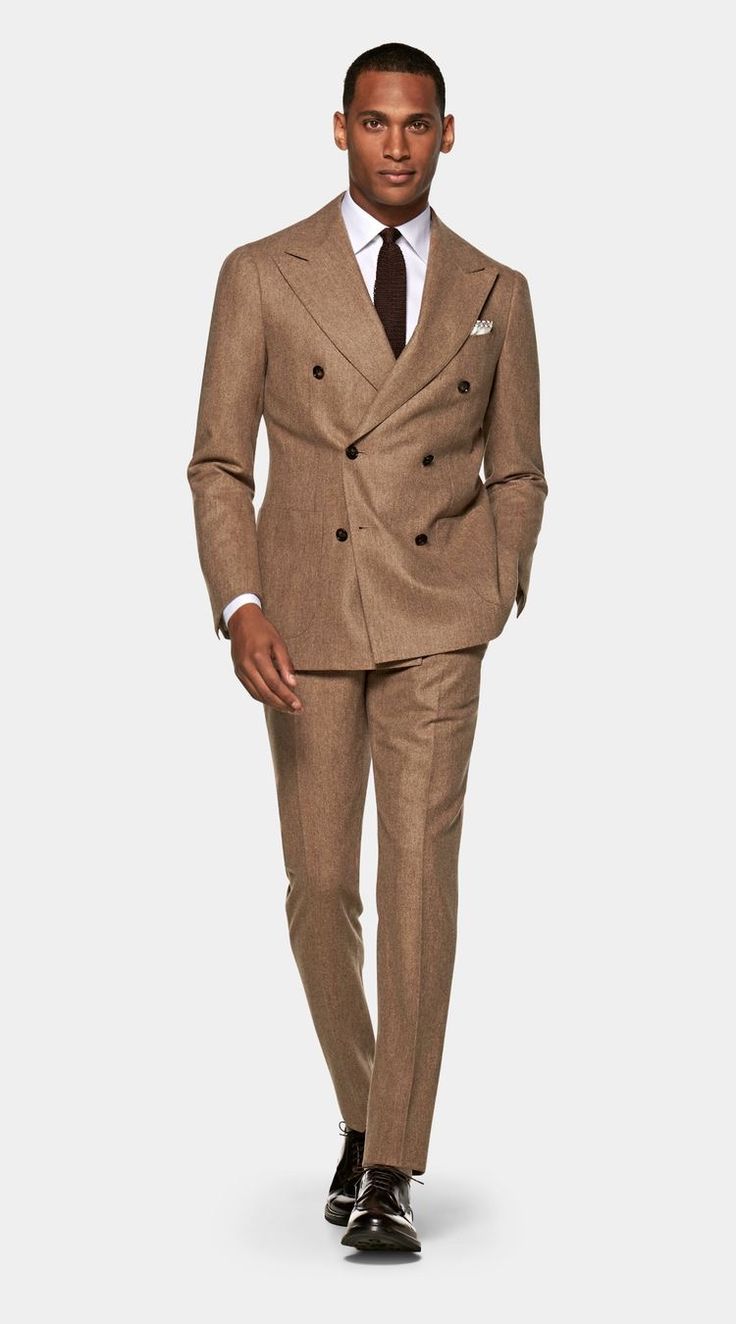 Light Brown Suits For Men Wedding, Light Brown Suit Men, Italian Suits For Men Classy, Men Brown Suit, Italian Suits For Men, Tan Suit Men, Brown Suit Men, Brown Double Breasted Suit, Brown Wedding Suit