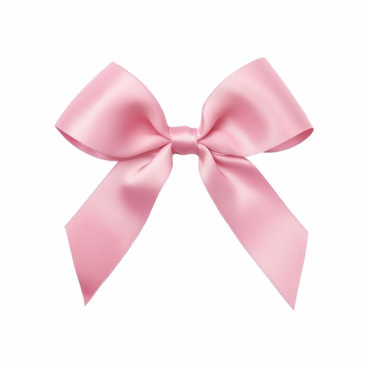 a pink bow on a white background