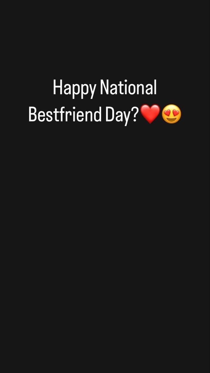 the text happy national bestfrind day is written in white on a black background