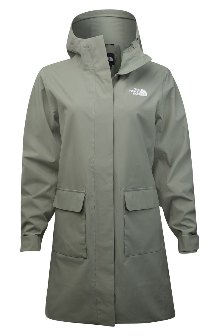 An elastic waist, adjustable hook-and-loop cuffs and a drop-tail hem lock out the elements in this waterproof rain jacket that fully protects you from wind. Style Name:The North Face City Breeze Waterproof Rain Jacket. Style Number: 6160699. The North Face Waterproof Hooded Raincoat, Spring Rain Outerwear With Double-lined Hood, Long Sleeve Raincoat With Double-lined Hood, The North Face Long-sleeve Raincoat For Outdoor, Lock Out, Spring Long-sleeved Raincoat With Button Closure, Waterproof Rain Jacket, Plain Weave, Jacket Style