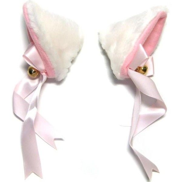 cat ears with bells ❤ liked on Polyvore featuring accessories, hair accessories, fillers and hair White Hair Clips, White Hair Accessories, Cat Ear Hair, White Hair Accessory, Hair Clip Accessories, Hair Grips, Kawaii Hairstyles, Cat Pose, Cat Fashion