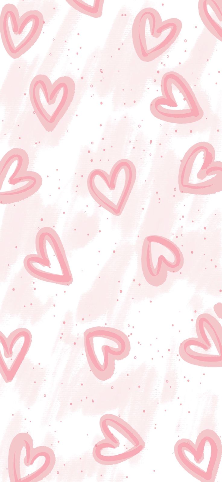 pink hearts on a white background