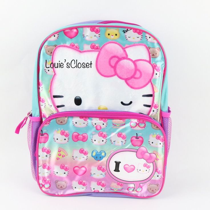 Sanrio Hello Kitty Backpack Hello Kitty Fans Will Love This 16-Inch Backpack With All-Over Scattered Hello Kitty Print. Comes With A Satin Front, Large Front Pocket, Large Plush Face, Side Mesh Pocket, And Padded Back And Straps. Dimensions: 16 X 12 X 5 In Retail: $45 Hello Kitty Print Kawaii Backpack For School, Cute Hello Kitty Backpack For Students, Playful Hello Kitty Backpack For Back To School, Playful Hello Kitty School Backpack, Hello Kitty Kawaii Backpack For Back To School, Kawaii Hello Kitty Backpack For Back To School, Cute Hello Kitty Print Backpack For School, Cute Hello Kitty Backpack For Back To School, Cute Hello Kitty Print Backpack For Back To School