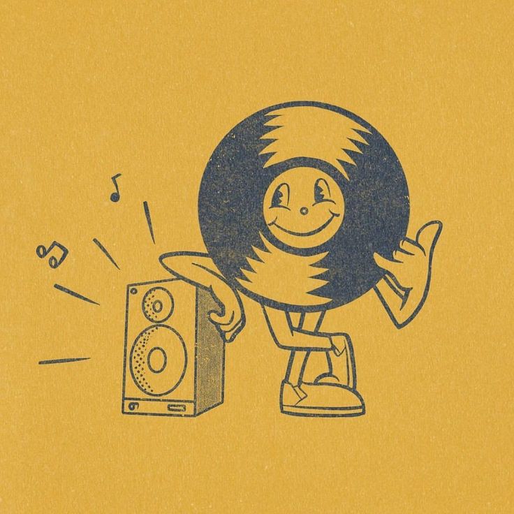 an image of a cartoon character holding a ball with music notes coming out of it