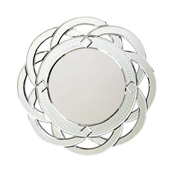 four white plates stacked on top of each other in the shape of an intricate design