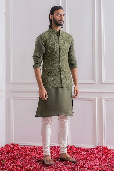 Buy White Linen Printed Floral Bundi For Men by Rohit Bal Online at Aza Fashions. Nehru Jacket With Kurta, Nehru Jacket For Men, Waistcoat Designs, Wedding Kurta, Wedding Kurta For Men, Mehendi Outfit, Wedding Dresses Men Indian, Kurta Men, Mens Kurta Designs