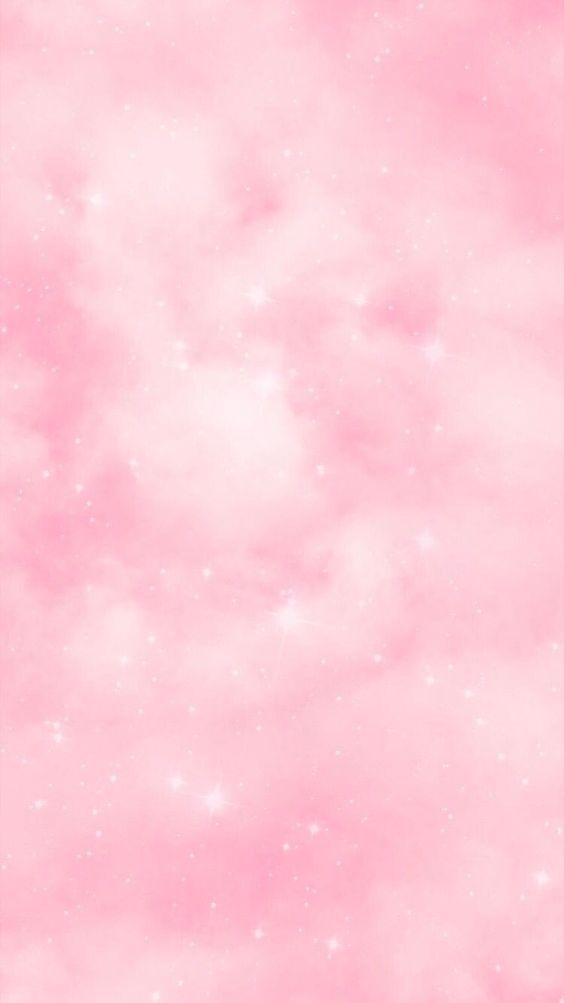 the sky is filled with pink clouds and stars