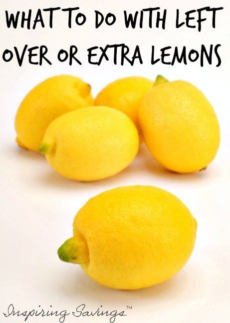 three lemons with the words what to do with left over extra lemons